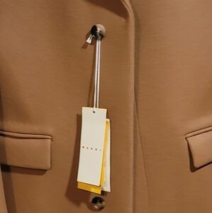 $3400 Marni Mens brown oversized long virgin wool coat jacket size 46